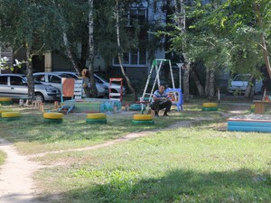 Детская площадка на Республиканской, 50К в Курске