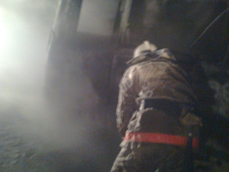 В Беловском районе сгорел автобус