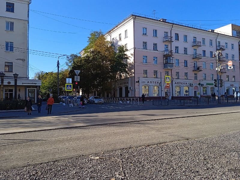 На улице Ленина в Курске начали укладку асфальта